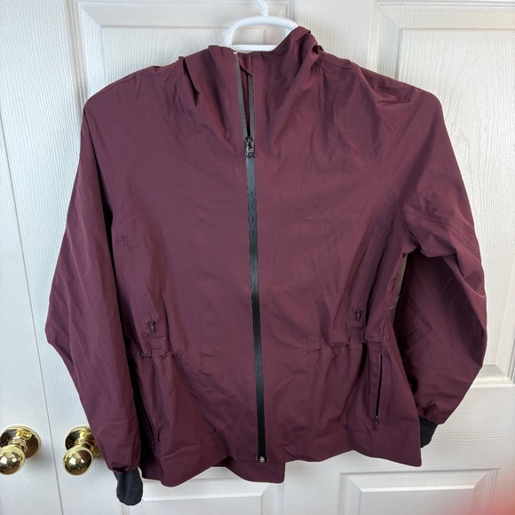 Lululemon Long Sleeve Full Zip Hooded Jacket Burgundy - Picture 1 of 5